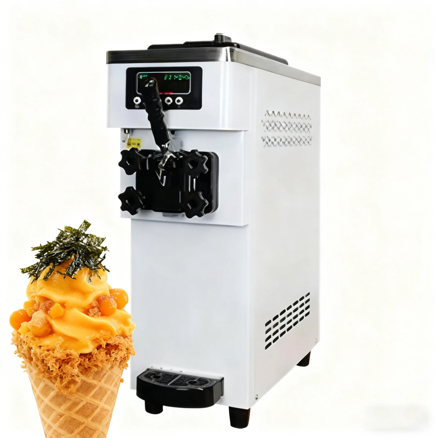 Small Commercial Ice Cream Maker  for Food Truck Mobile Cafe Portable Design Easy Operation Space Saving Cream Ice Machine