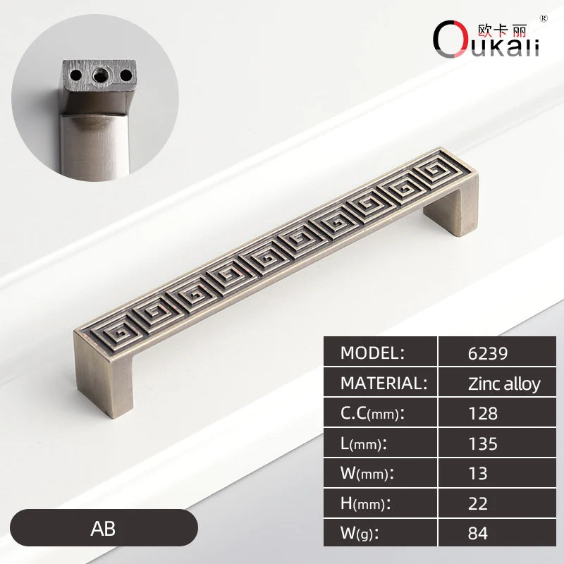 Best Price 96mm Modern Zinc Alloy Solid Hardware Copper Bronze Rectangular Antique Wardrobe Kitchen Cabinet Door Pull Handle