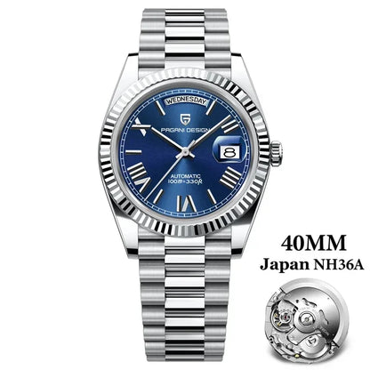PAGANI DESIGN Luxury NH36 Retro Watches 10Bar Waterproof 1783 Double Calendar 40MM Men Mechanical Watches Relogio Masculino