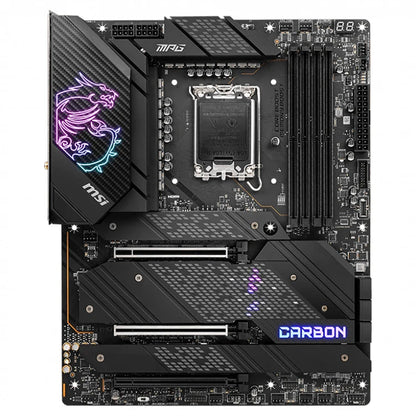 Used MSI MPG Z690 CARBON WIFI Motherboard Supports DDR5 Memory up to 6666+(OC) MHz and 12th Gen Intel Core/ Pentium Celeron CPU