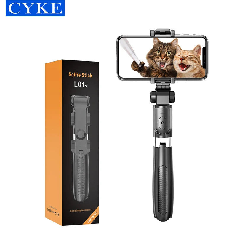 CYKE L01s Selfie Stick Tripod Mini Extendable 3 in 1 Selfie Stick With Wireless Remote and Tripod Stand Holder