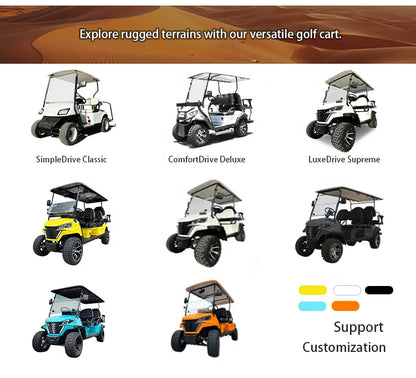 New Electric Golf Cart 2+2 Four-Seater Golf Cart Beach Buggy Tires