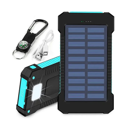 High-Efficient 10000mAh Solar Power Bank Charger Waterproof Mobile Phone/Tablet PC Solar Charger With 20000mAh Capacity