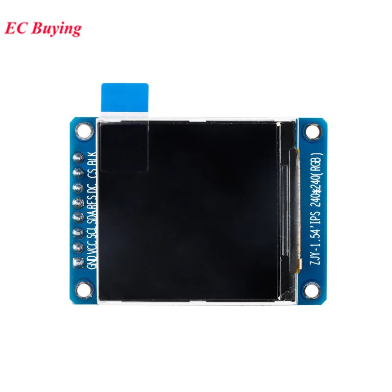 1.54 Inch 1.54" Full Color TFT Display Module HD IPS LCD LED Screen 240x240 SPI Interface ST7789 With/Without Font Library