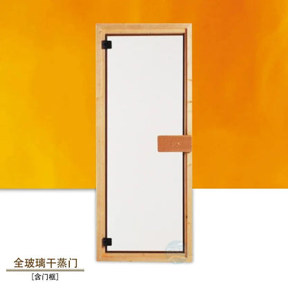 Sauna Full Glass Door Dry Sauna with Sauna Wooden Door