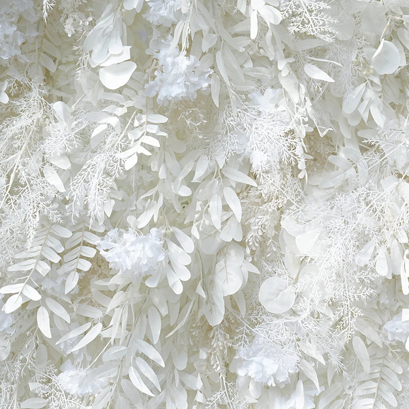 S-A8055 Wedding Backdrop White Roll up Fabric Flower Wall