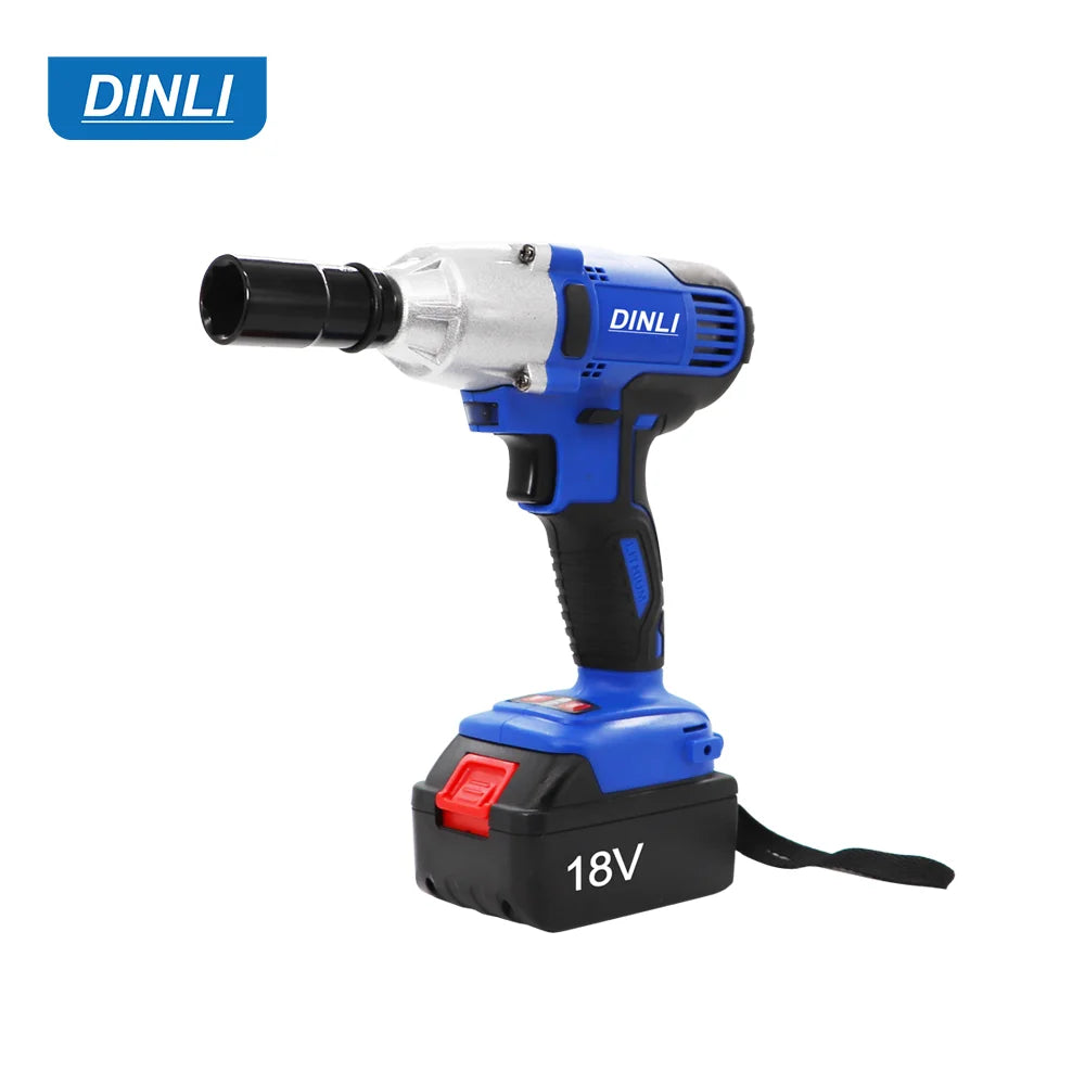 18V Cordless Lithium Impact Wrench Power Drill for Car Repair with Brush Motor Tool for Efficient Work