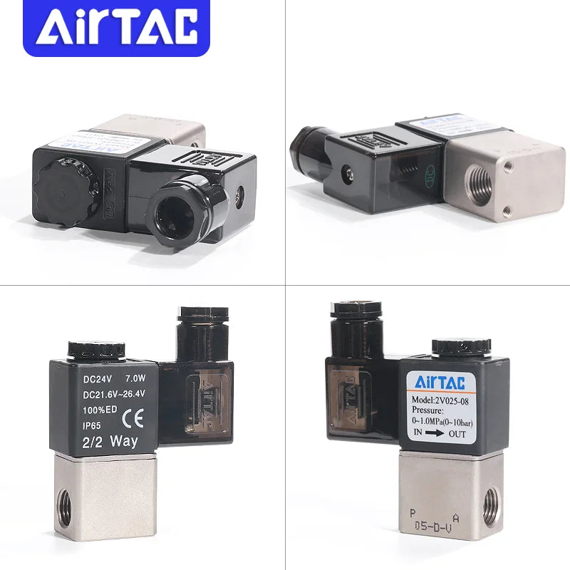 Superior Quality AIRTAC 2V025-08 24 Volt 2 Way Solenoid Valve 1/4" NPT Electric Solenoid Valve by PDG ibma