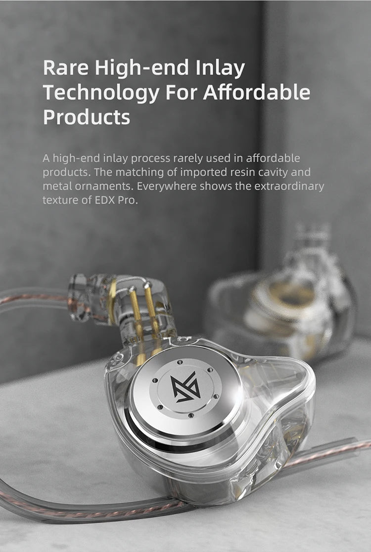 KZ EDX PRO In Ear Earphones Dynamic Earphones HIFI Music Sport Earbuds Sport Noise Cancelling Headset KZ EDX PRO DQ6 ZS10PRO MT1