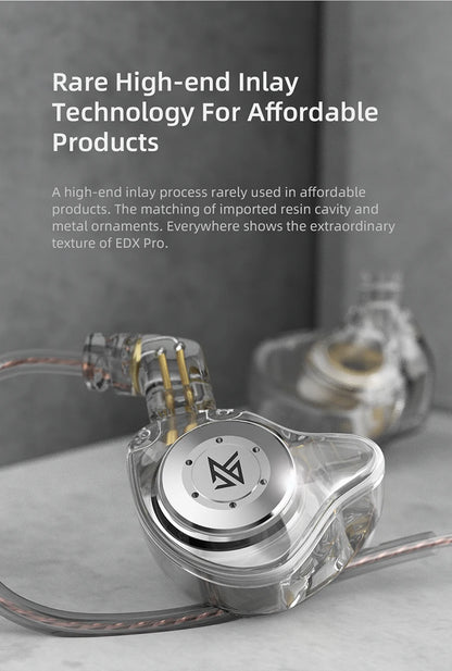 KZ EDX PRO In Ear Earphones Dynamic Earphones HIFI Music Sport Earbuds Sport Noise Cancelling Headset KZ EDX PRO DQ6 ZS10PRO MT1