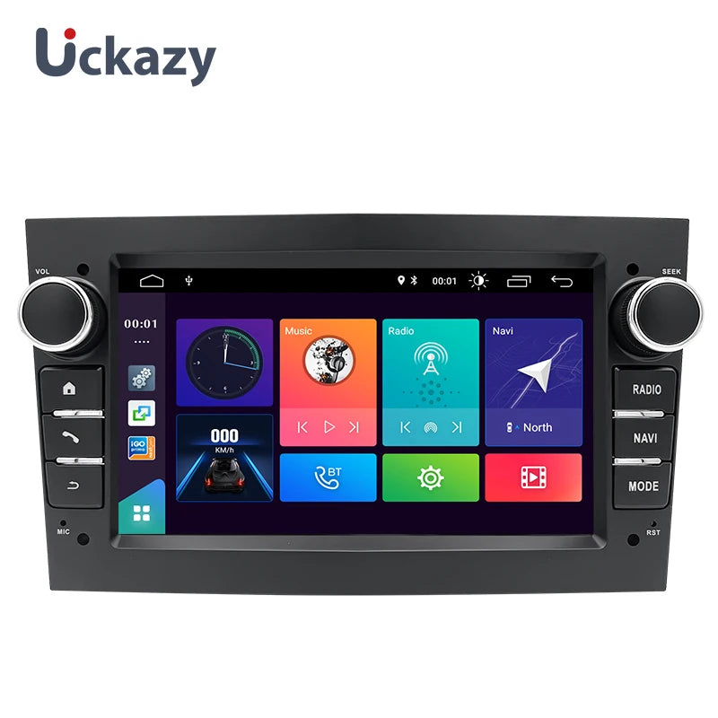 2 Din Android 14 GPS OBD2 Amplifier Car Stereo for Opel Vectra C Zafira B Corsa D C Astra H G Jvivaro Meriva