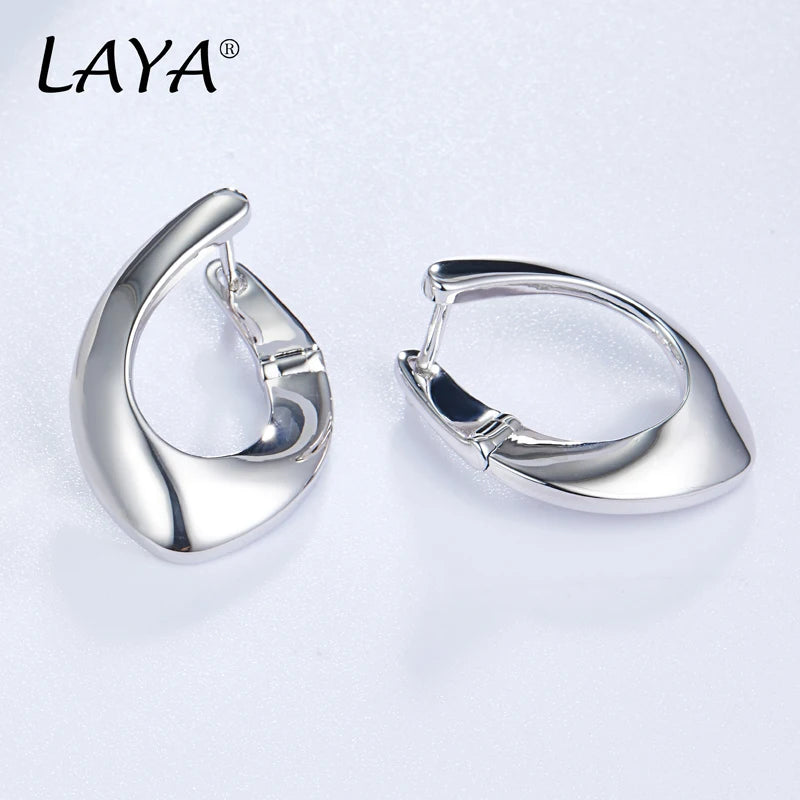 LAYA Drop Earrings For Women Mother's Day Oval Shape Personalized Design 925 Sterling Silver Original Luxury Jewelry 2022 Trend
