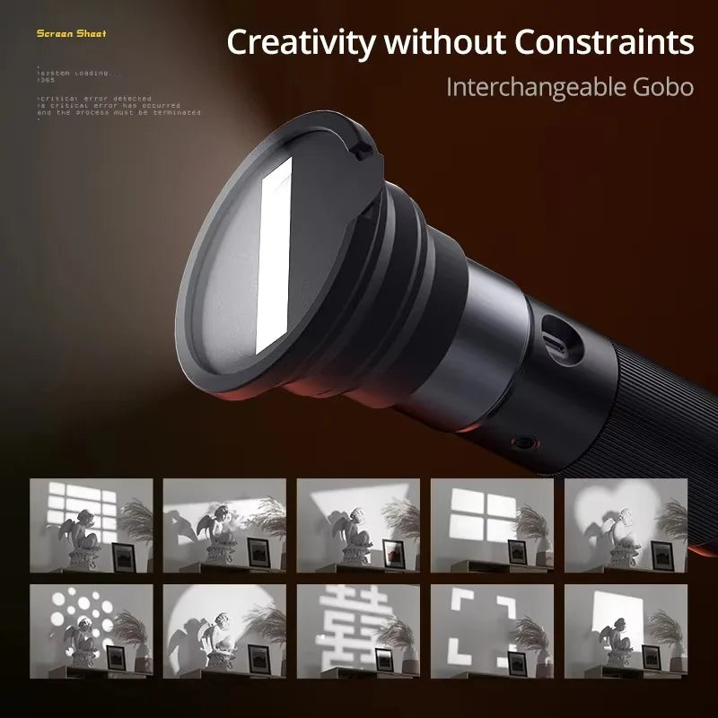 SIDANDE 10W Videography Flashlight Four Color Photography Fill Light Projection 1/4'' Thread Camera Stand Cage Made Plastic