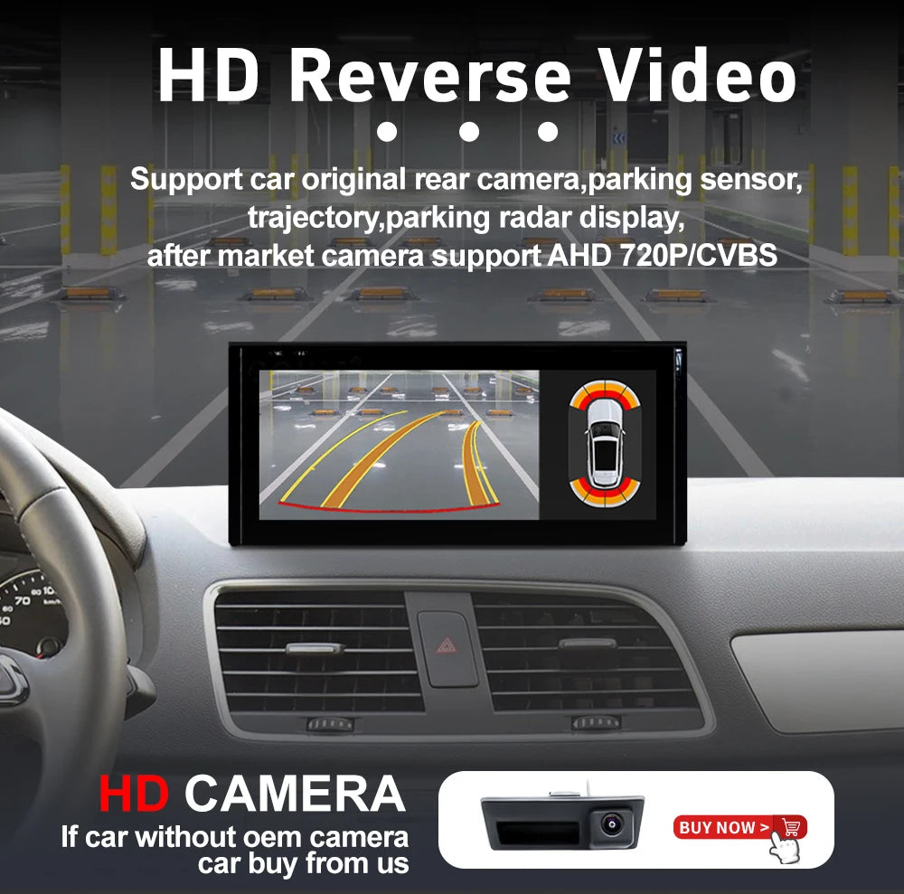 For Audi Q3 2013-2019  Android Wireless Car Multimedia Music Player HD Reverse 10.25 Inch Linux Navi Carplay
