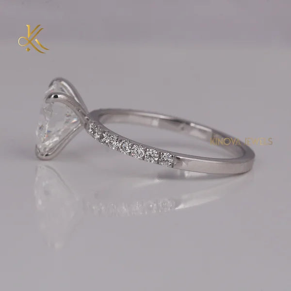 Timeless Classic Lab Grown Diamond 2.0-2.5 Carat Pave Setting Wedding Band 18K Gold Plated with Elegant Sparkle for Couples