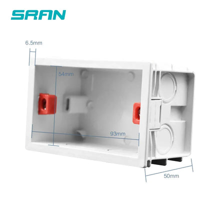 SRAN EU BR AU US standard Dimmer switch and 1 gang switch 16A Wall switch for home improvement tempered glass panel 118*72mm