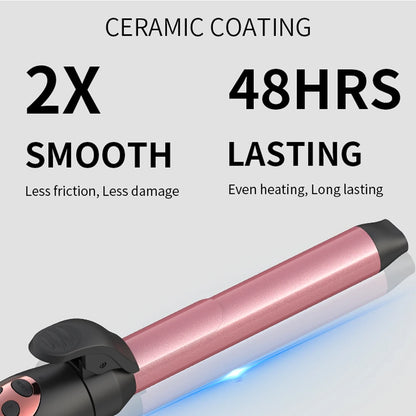 Automatic MCH Electric Hair Curler Portable Ceramic Rotating Multi Self Grip LCD Temperature Display for Household Use