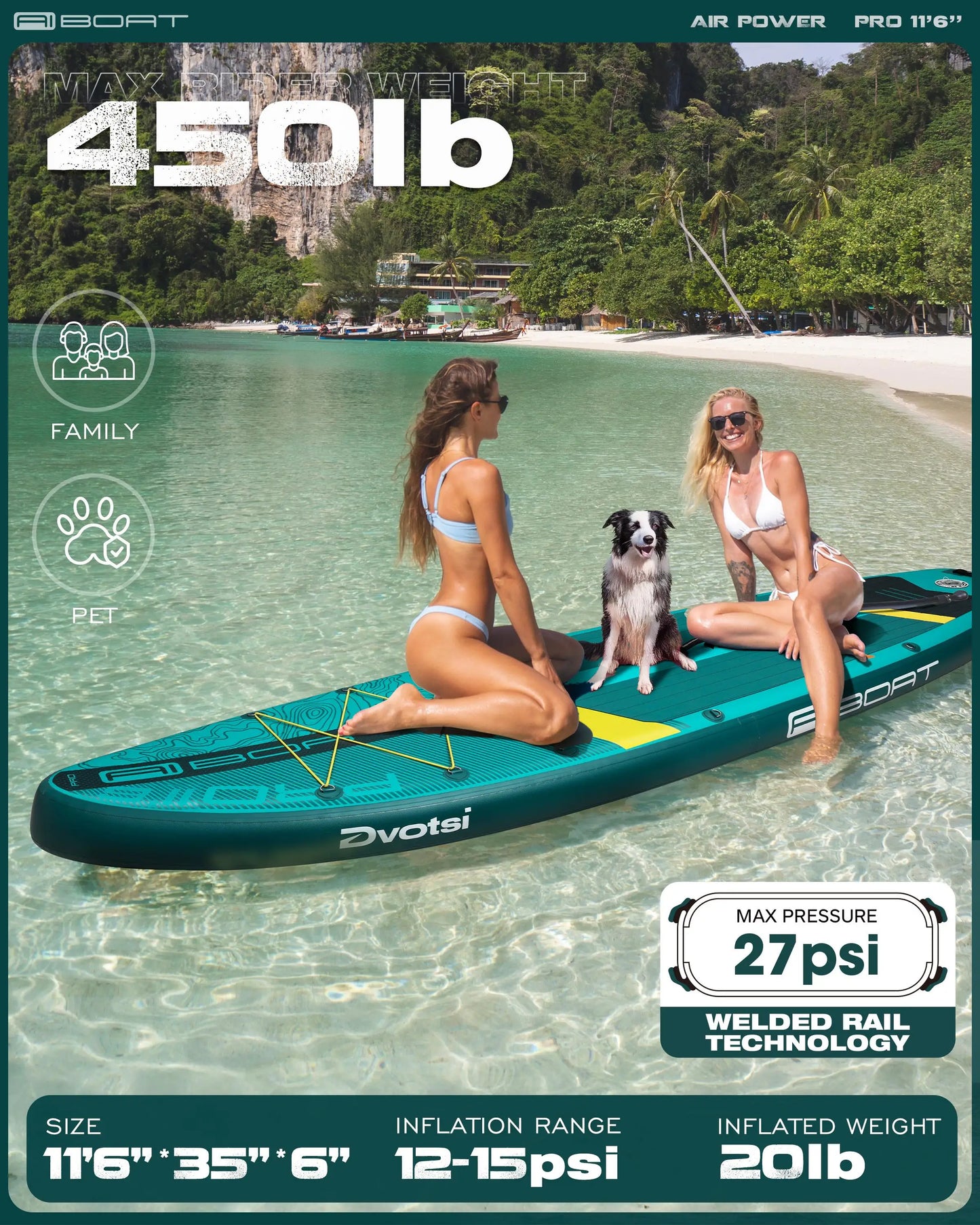 Overseas Spot Goods Inflatable Paddle Board 450lb Capacity Tavola Da Stand up Paddle Waterplay Surfing sup Free Shipping