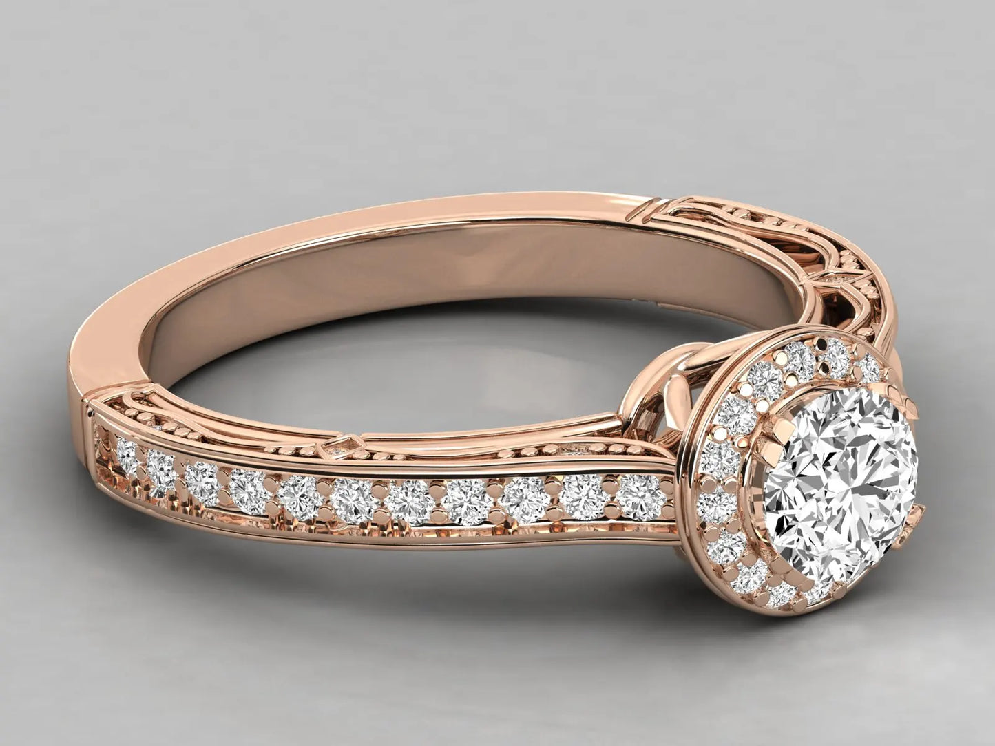 Trendy Diamond Engagement Ring High Quality Gold Silver Rose Gold Metal Available Women's Wedding Certified Engagement Ring