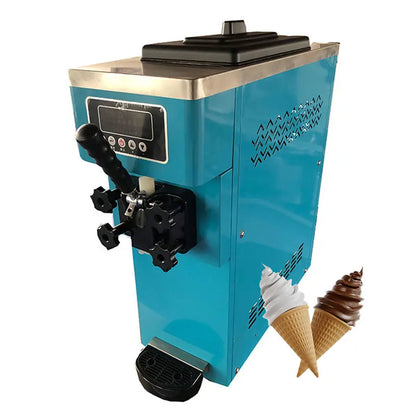 Mini Soft Serve Ice Cream Machine 20L Capacity Countertop Ice Cream Maker for Bubble Tea Shop Snack Bar Space Saving Design