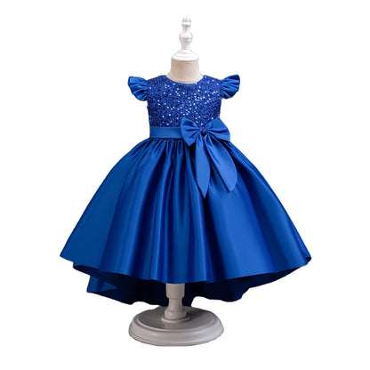 Girls Ready Made New Style Fashion Sleeveless Children Wedding Party Dresses Flower Puffy Frocks