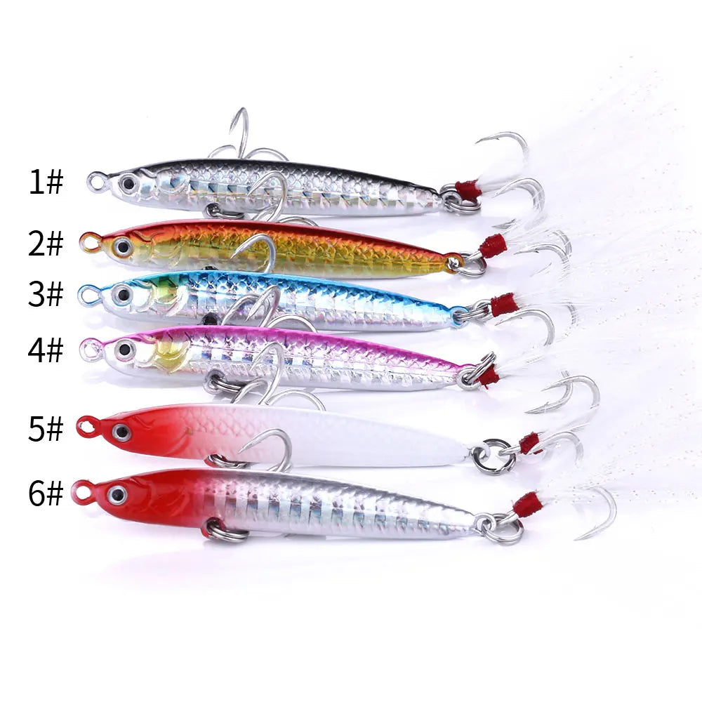Wholesale Newup 8.2CM 42G Artificial Bait Hard Lead Slow Metal Jig Fishing Lure with 3D Eyes for Wholesale