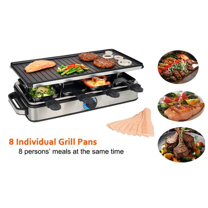 Korean Teppanyaki Plate Electric BBQ Grill With Non-stick Pans for Steak Chicken Wing Barbecue Griddle