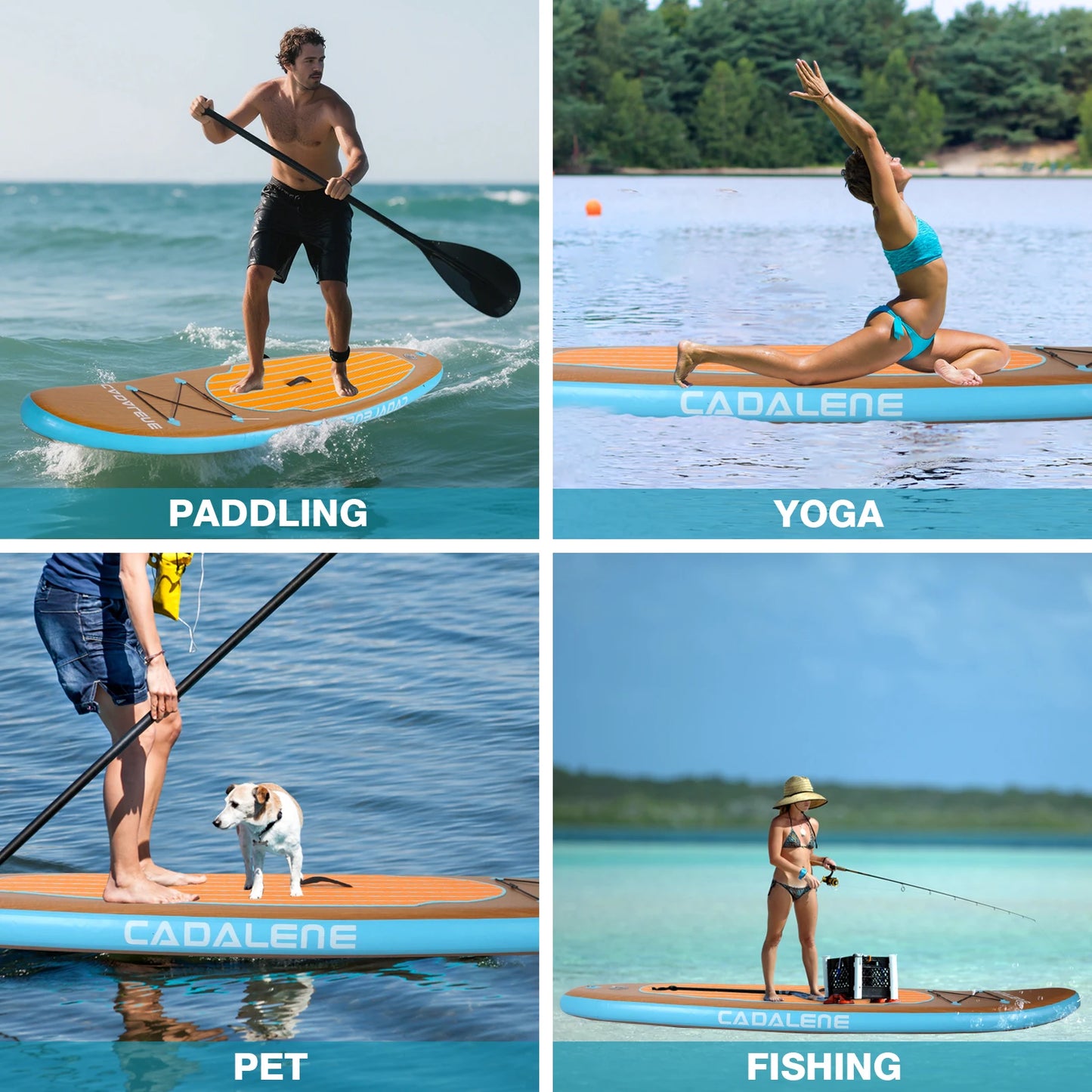 USA Warehouse Spot High-Stability Durable Lightweight Ocean Surfing Inflatable Stand up Paddle SUP Board Set for Kid & Adult