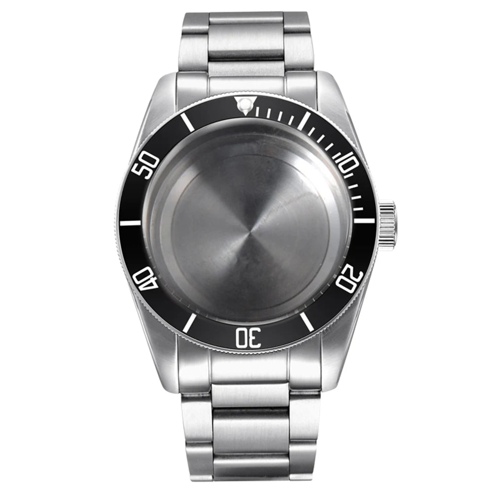 41mm Aluminum Bezel Wristwatch Stainless Steel Strap Fit for ETA 2836/2813 Miyota 82 Series NH35 Movement Wristwatch Parts Tools