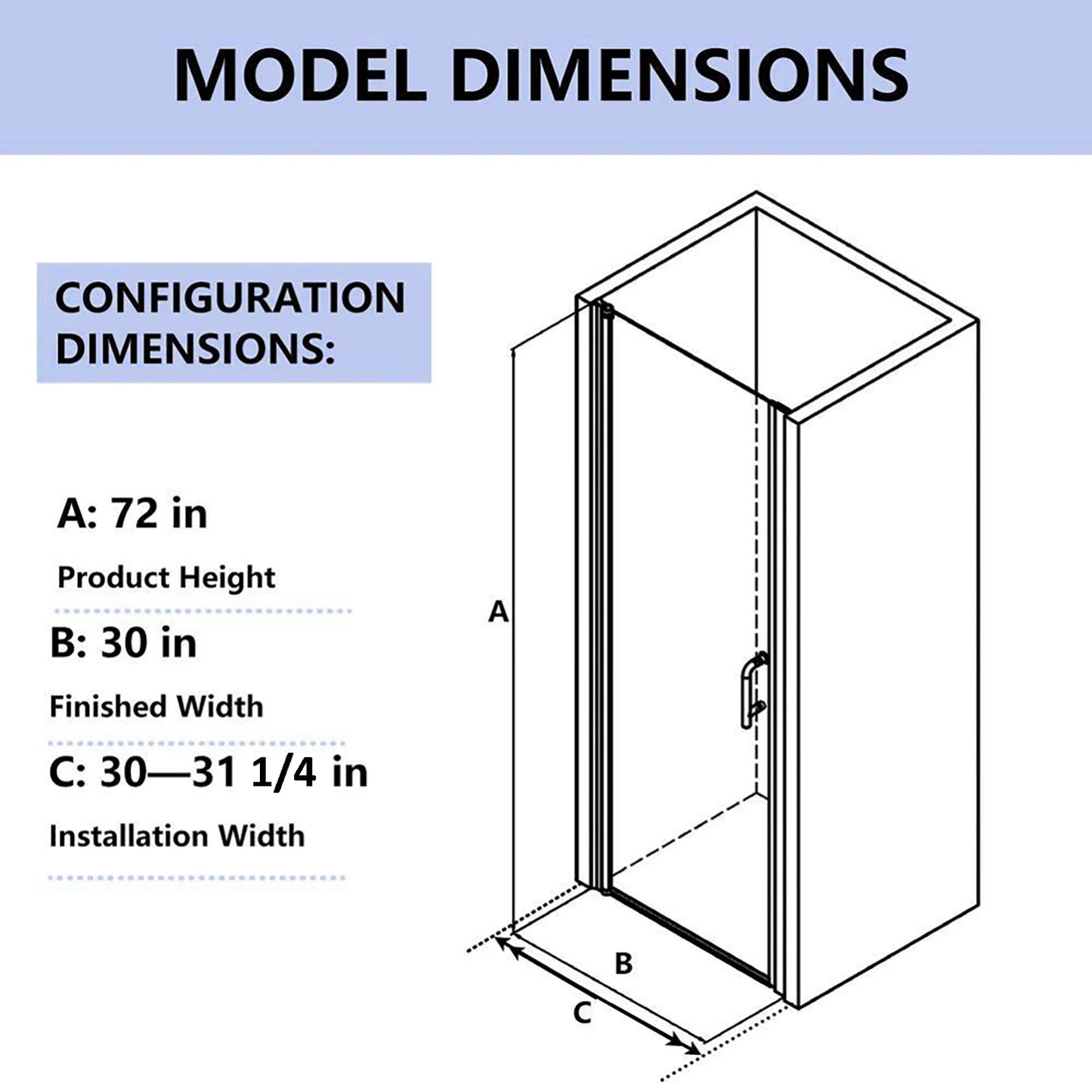 Sliding Glass Shower Door with Aluminum Frame Seal Strip System Tempered Safety Glass Bathroom Shower Room Door