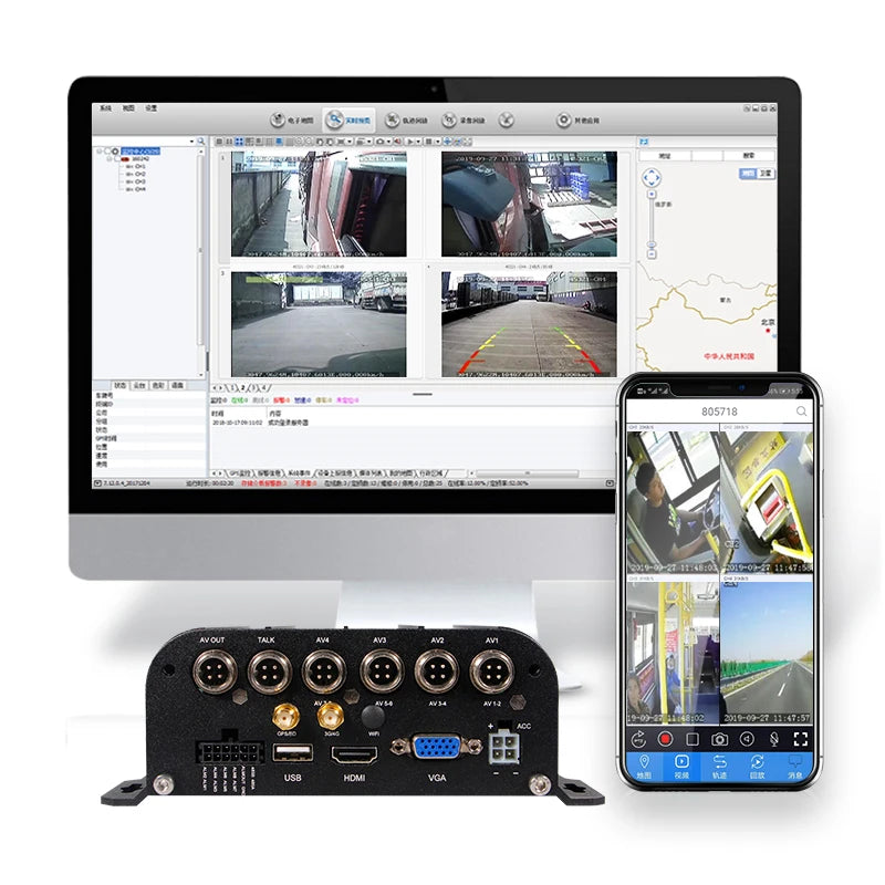 4CH 8CH 720P 1080P Mobile DVR  Support / Optional 3G 4G WiFi GPS MDVR with Car/Bus/Truck/Vehicles Camera Recorder Waterproof