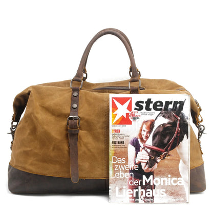 831 Vintage Water Resistant Duffel Bag Weekender Bag Canvas Sling Bag Zipper Closure Unisex