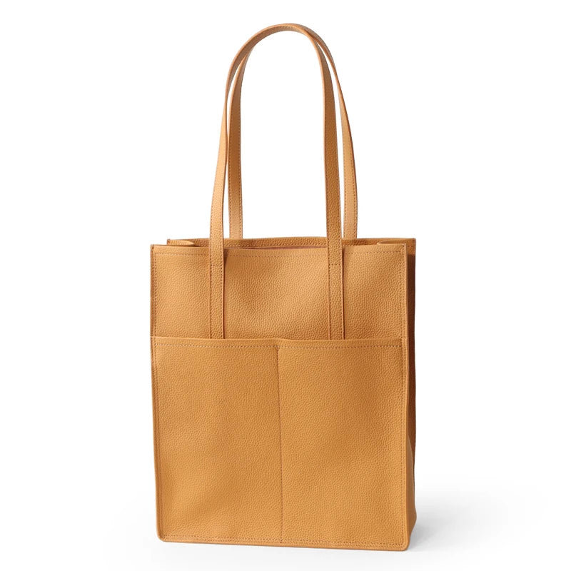 Women Luxury Full Grain Genuine Real Leather Bag Tote Shopping Laptop  Cowhide Handbag for Lady Shoulder Custom Logo