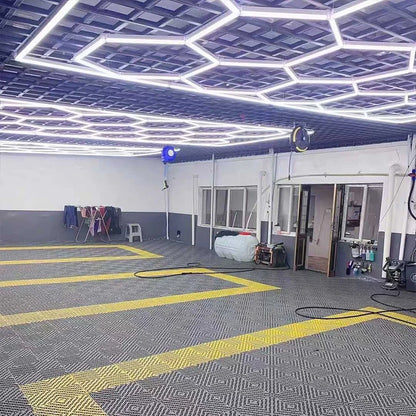 Wholesale Cheap 2.4x4.8m Honeycomb Led Light Hexagonal Light Led Ceiling for Garage Work Led Light