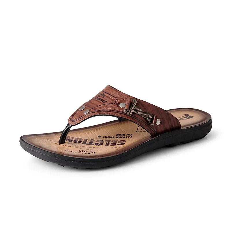 NEW Models slippers Outdoor Casual Flat Shoes Men Flip Flops Low Price Factory Customize EVA Beach Sandals Leather Casual 2025