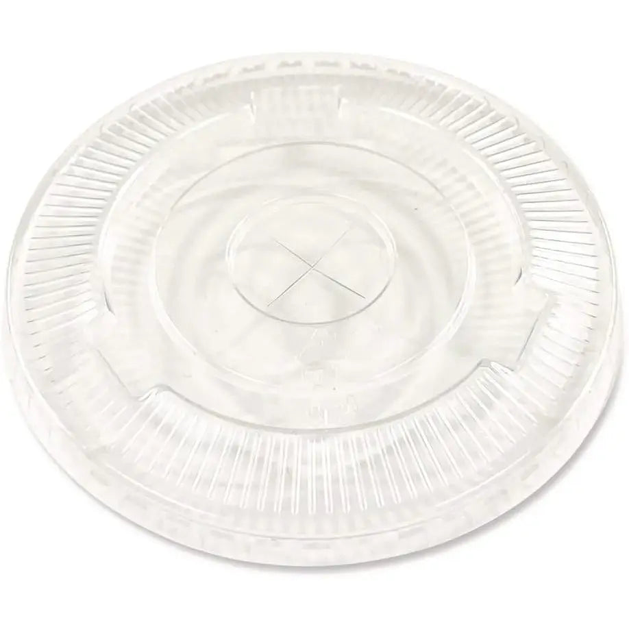 Boardwalk BWKNPET912STRAPK Disposable Crystal-Clear Cold Cup Lids 9 Oz. to 12 Oz. with Straw-Slot Clear (100/Pack) B0F8PLC2HC