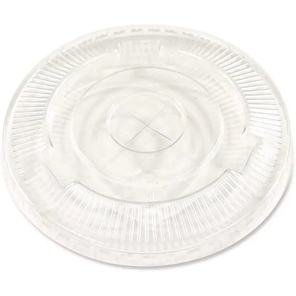 Boardwalk BWKNPET912STRAPK Disposable Crystal-Clear Cold Cup Lids 9 Oz. to 12 Oz. with Straw-Slot Clear (100/Pack) B0F8PLC2HC