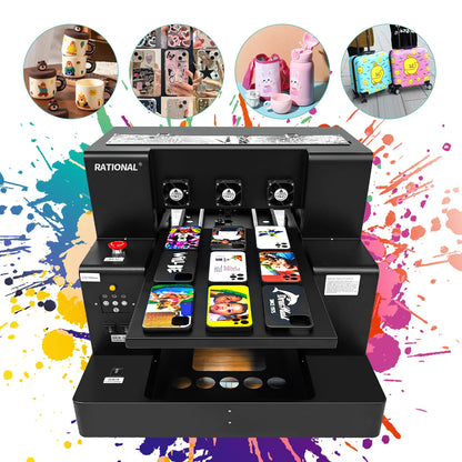A3A4 UV Printer Multi Color Inkjet Printersuv Printer Price for Phone case Wood Acrylic Metal Cylinder Card UVprinting Machine