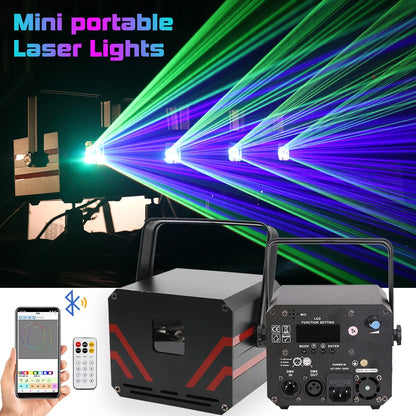 US Local Stock 2W 3D Dmx Animation Laser Beam Dancing DJ Disco Party Wedding Machine Laser Light for Night Club