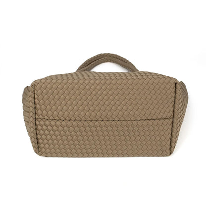 2 Pcs Set Fashion Casual Shoulder Waterproof Lady Woven Purse Hobo Women Neoprene Tote Bag Large Capacity Patchwork Handbag