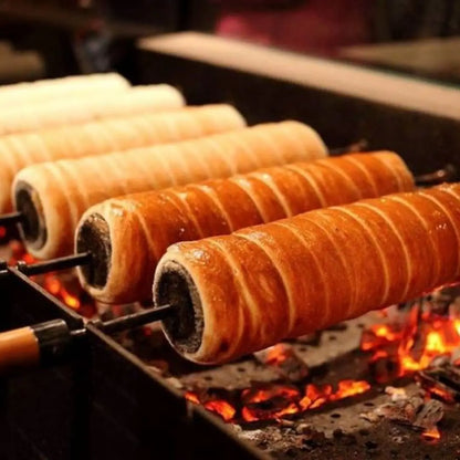 Snack Food Machine Electric Kurtos Kalacs Grill Roll Machine Chimney Cake Bakery Machine