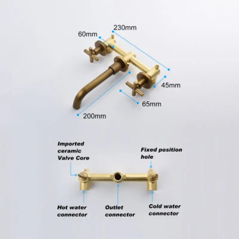 Usa Free Drop Shipping Wall Mounted Bathroom Sink Faucet Tap Dispenser America Ready Stock Taps Shower Bathroom Faucet