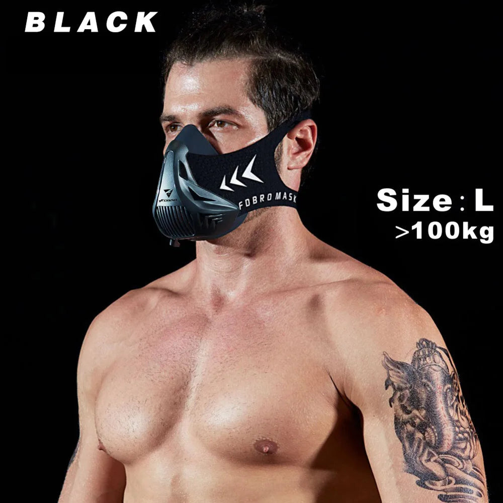 FDBRO MMA Cardio Workout 3.0 Running Resistance Elevation Endurance Mask for Fitness High Altitude Training Sports Mask