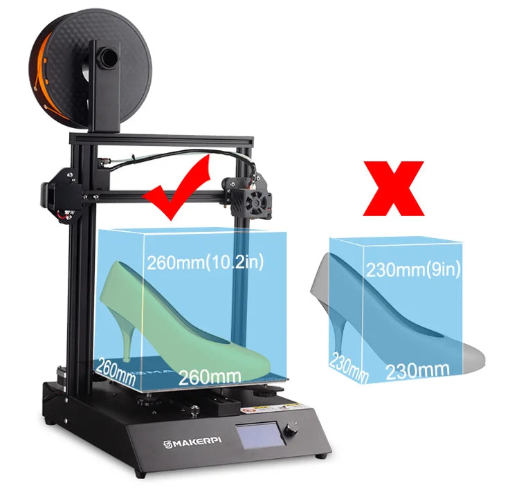 Professional Automatic New DIY FDM 3D Printer with 1 Year Warranty Large Aluminum Metal Frame