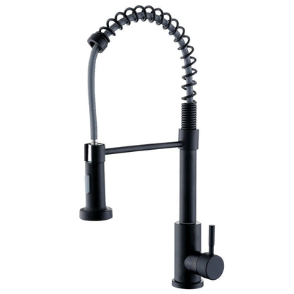 Modern Stainless Steel Single-Handle Kitchen Faucet Deck Mounted with Side Spray for Hotel Use