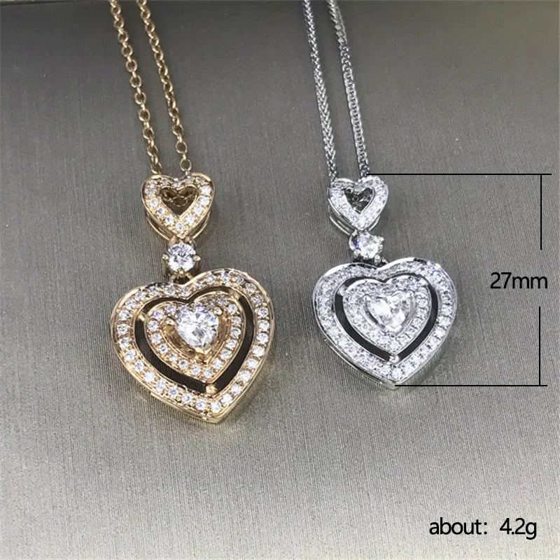 Heart Cut Pendant Necklace Classic Womens Everyday Fashion Jewelry
