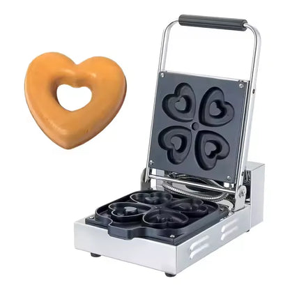 Commercial Electric Heated Mini Doughnut Maker Stainless Steel Heart-shaped Doughnut Maker for Sale