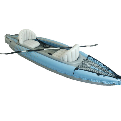 2-Person Inflatable Kayak with Aluminum Oars , High Output Air Pump  Double Tandem Kayak PVC Boat for Adults, Two Person Canoe