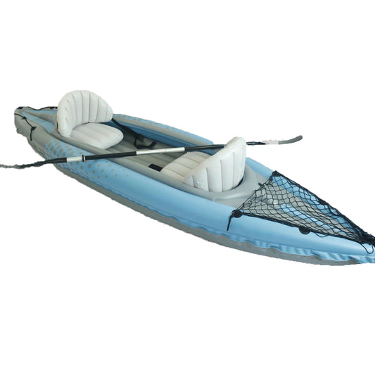 2-Person Inflatable Kayak with Aluminum Oars , High Output Air Pump Double Tandem Kayak PVC Boat for Adults, Two Person Canoe by PDG ibma