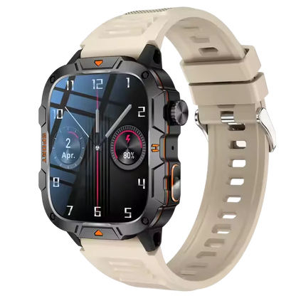 New Men's Outdoor Sports Smart Watch Flashlight 1.96 Inch Large Screen IP68 Waterproof Smartwatch Compatible With Android iPhone